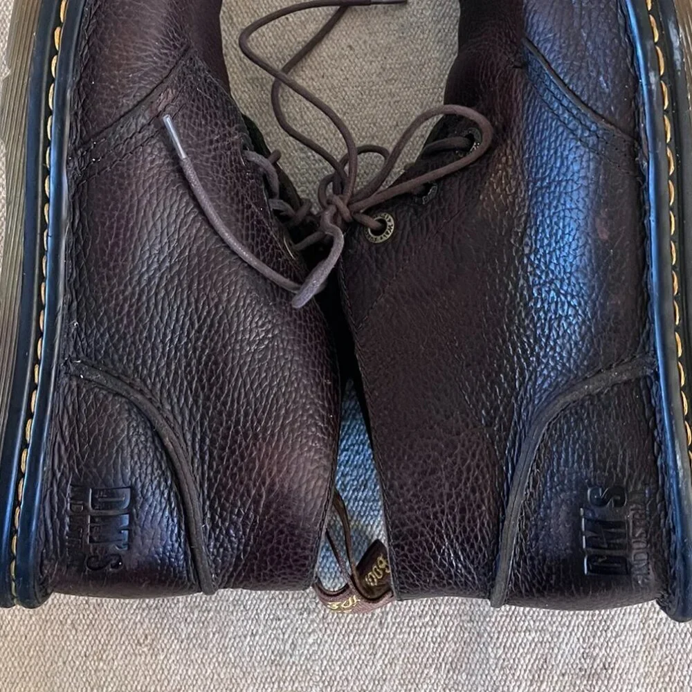 Dr Martens Unisex Black Leather Hazeldon Grizzly Shoes Sz M -7 W -8